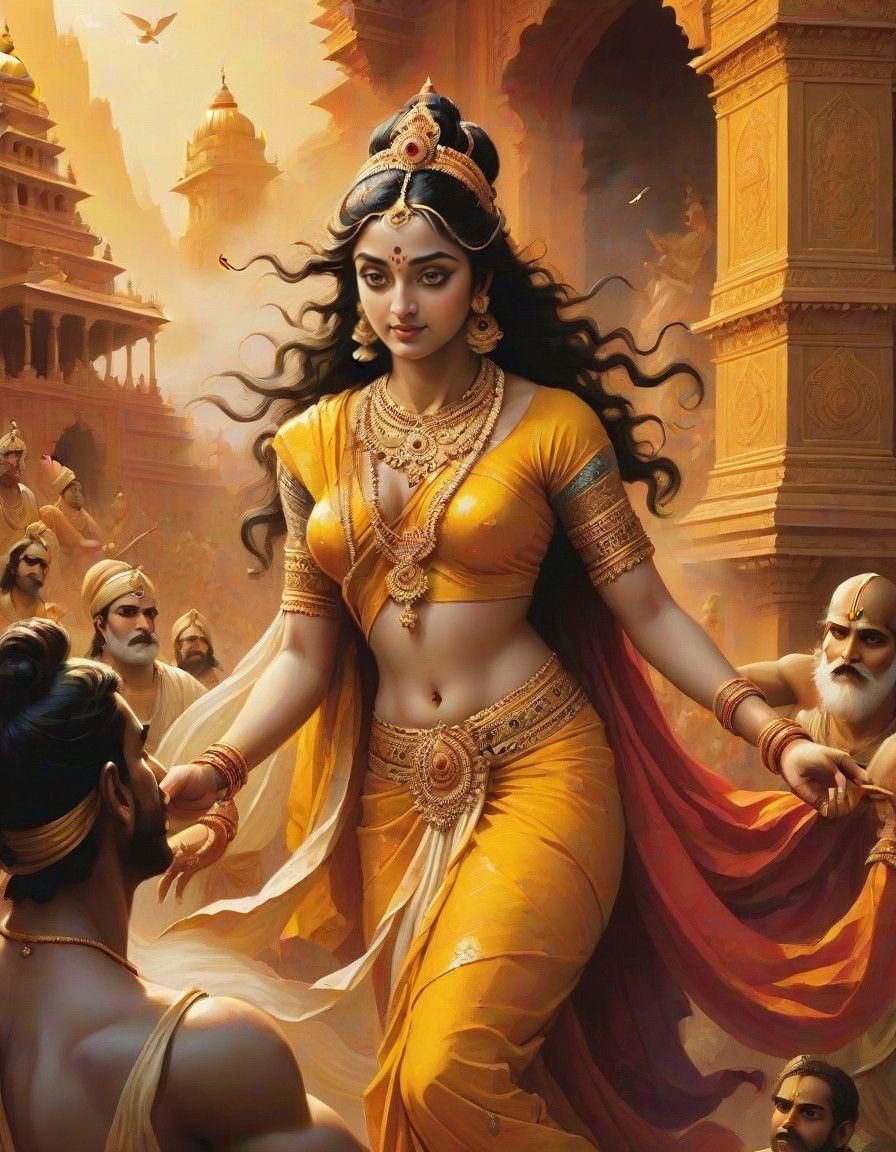 Krishna's Divine Intervention in the Game of Dice