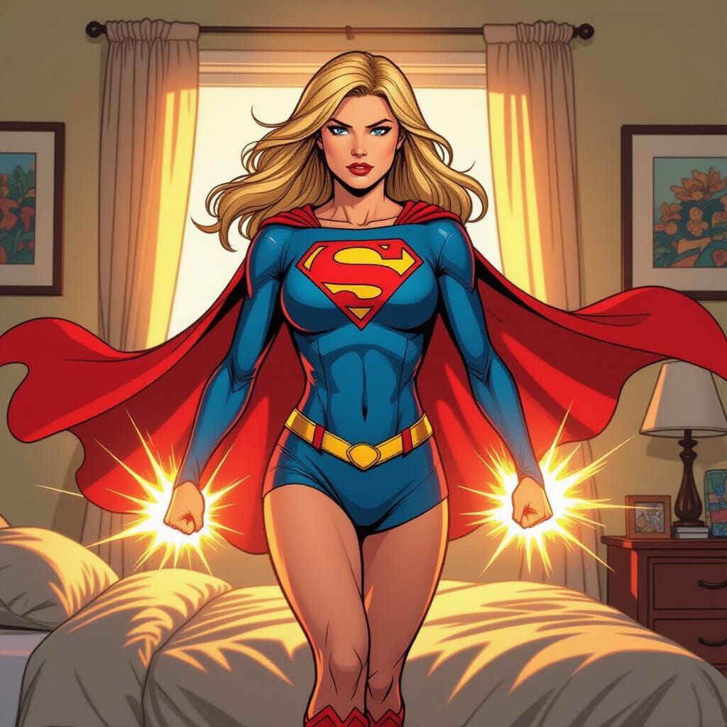 Kara Danvers Transforms Into Supergirl in Golden Hour Bedroo...
