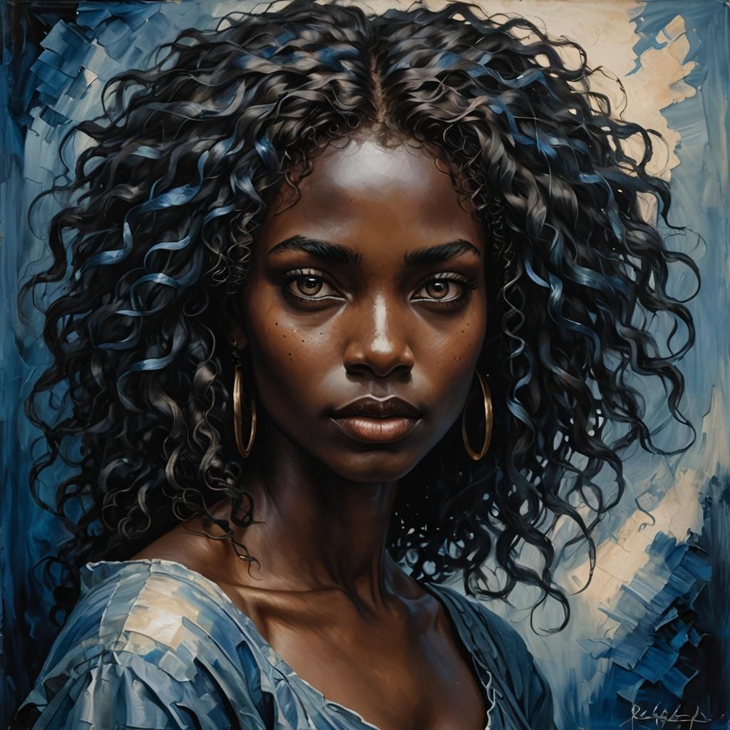 Mesmerizing Dark Fantasy Portrait of a Young Woman