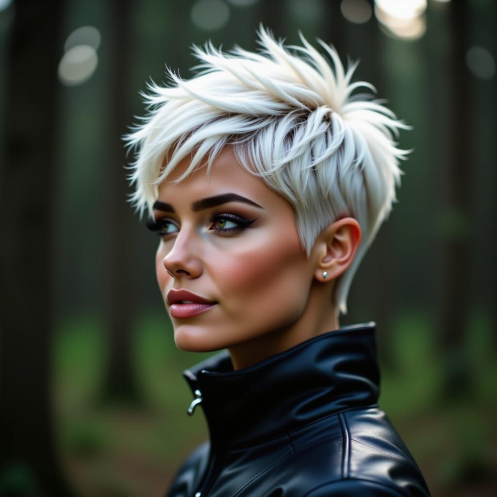 Epic Cinematic Digital Matte Painting of a Pixie Cut