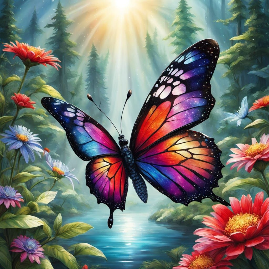 Encrusted sparkling glimmering✨ butterfly 🦋 made from Cryst...