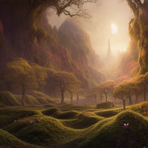 Epic Tulip Field: Digital Matte Painting