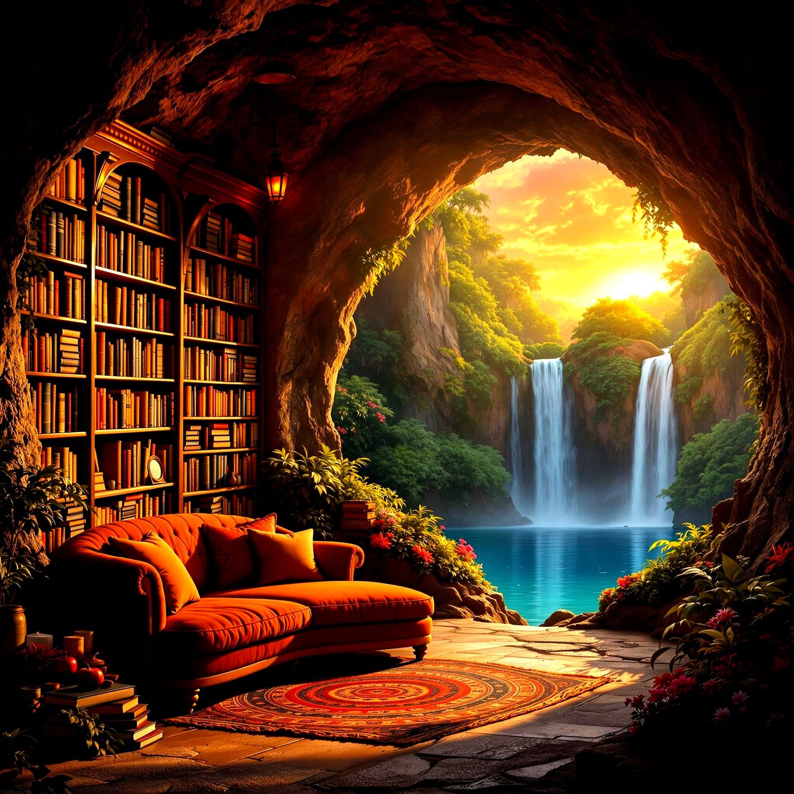 Surreal Paradise Library Unveils Tropical Oasis