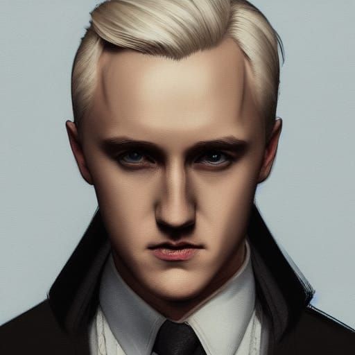 Detailed Portrait of Draco Malfoy, Digital Art