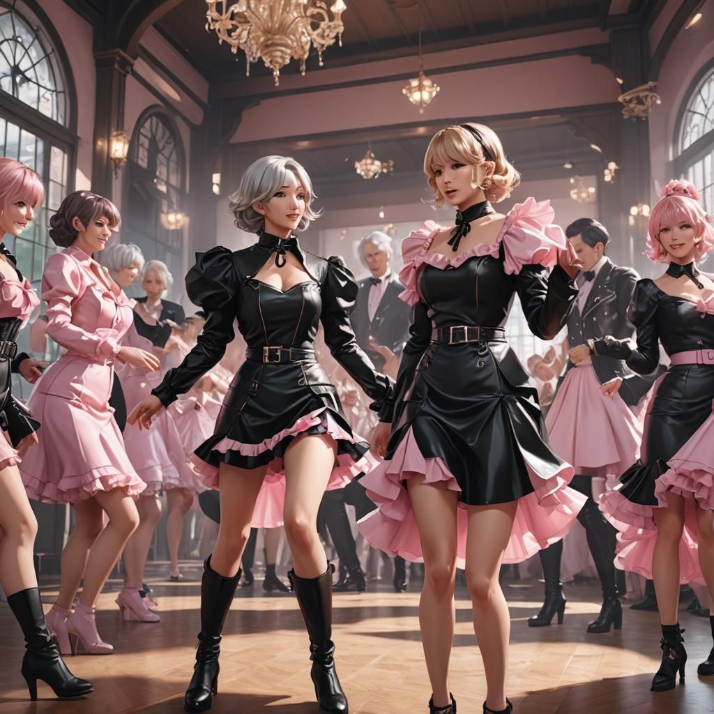 Mature Women Watch Man Dance: 3D Anime Art