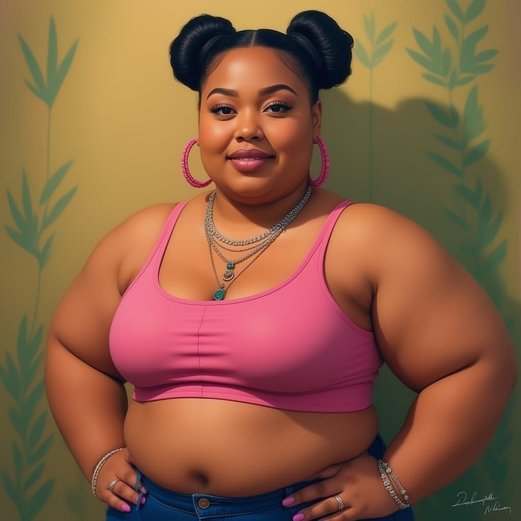 Confident African American Woman in Sporty Earthy Style