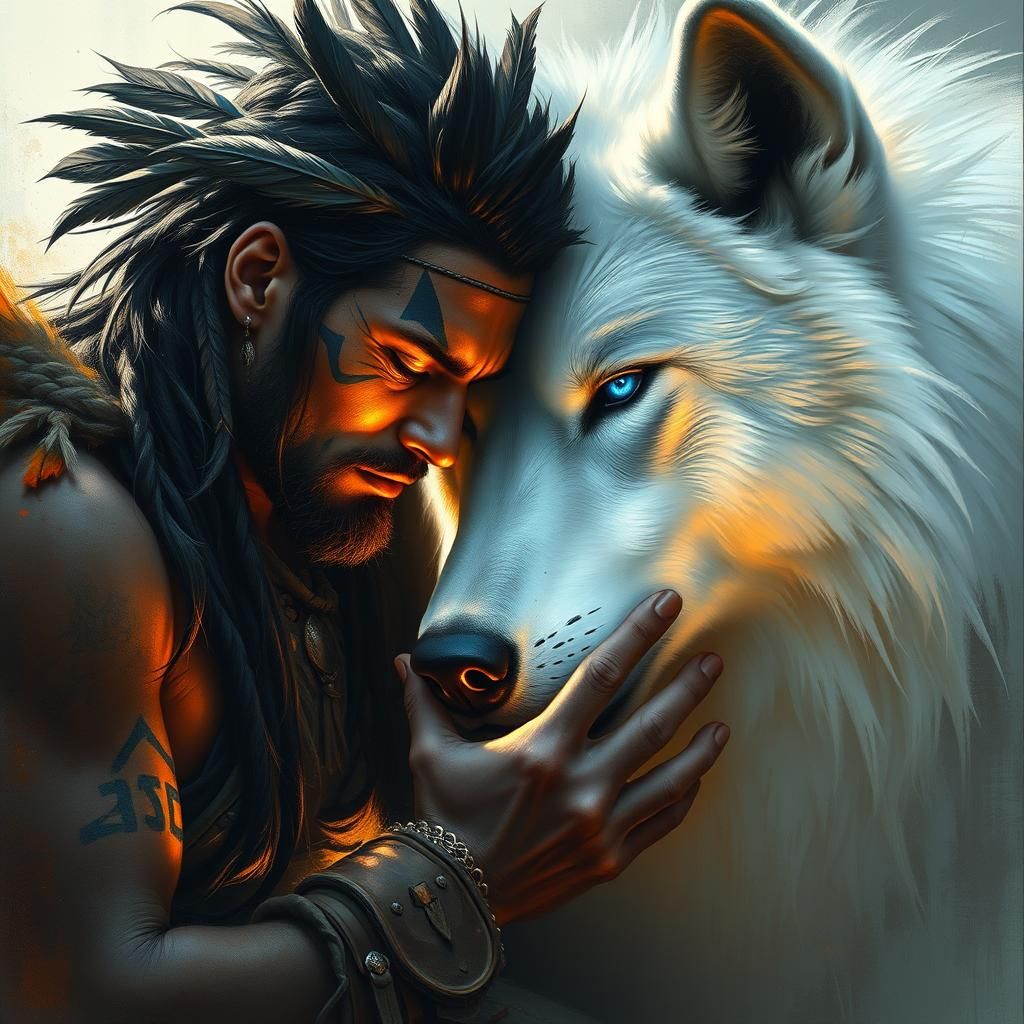 Warrior and Wolf: A Bond of Mysticism