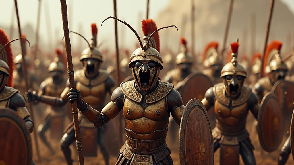 Ancient Greek Ant Army Ready for War