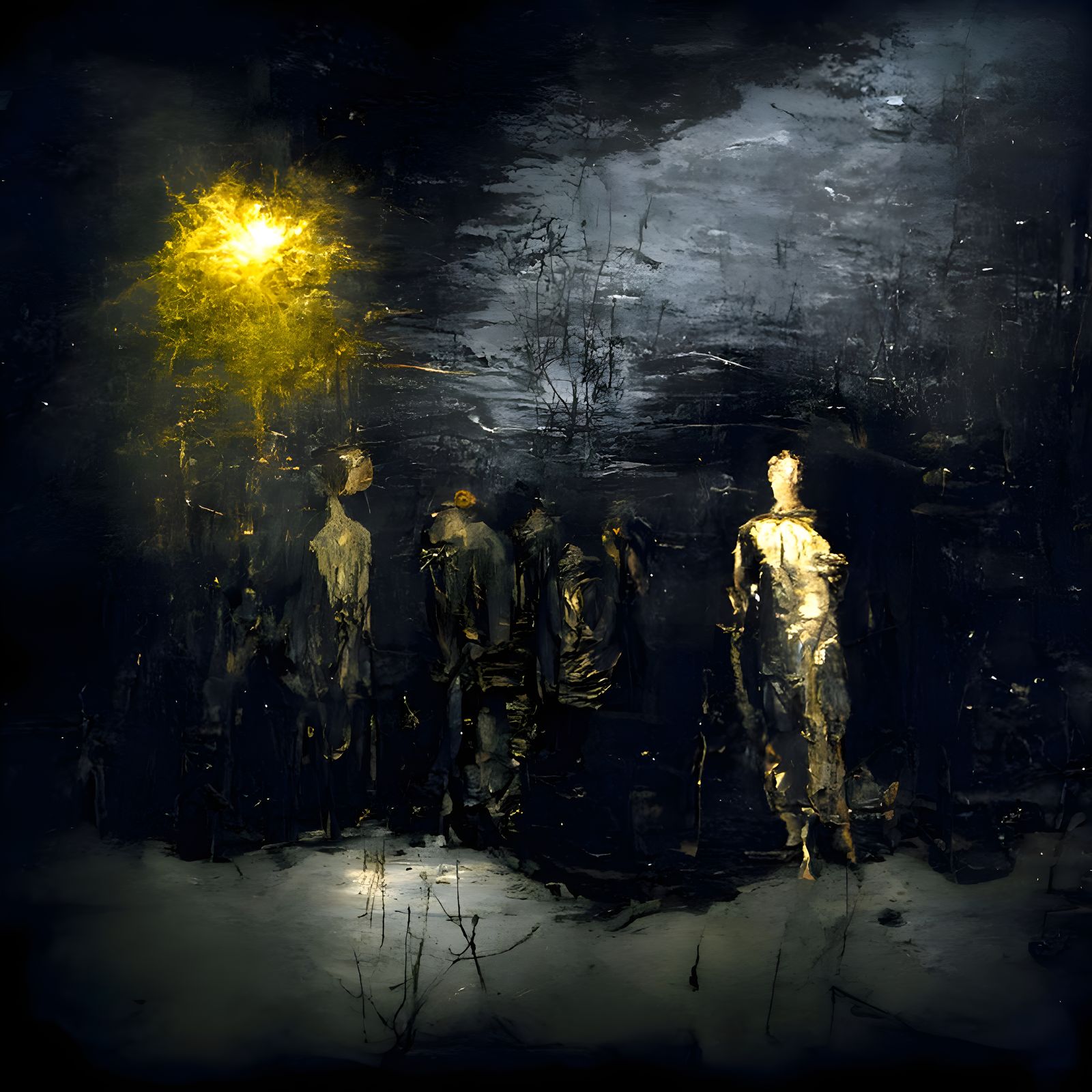 Plato's Cave: Shadows and Reality in Oil