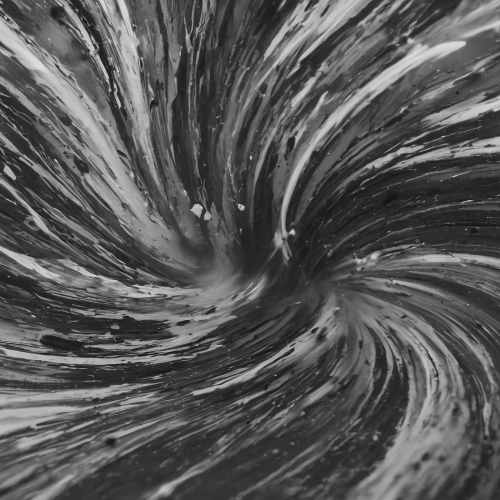 Abstract Expressionism Portrait in Black and White