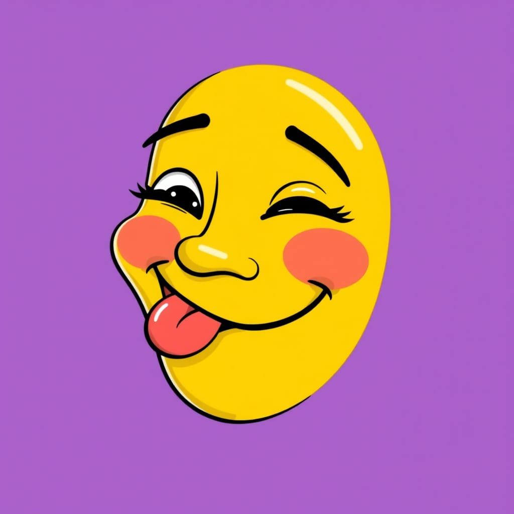 Vibrant Digital Portrait with Bold Lines and Complimentary C...