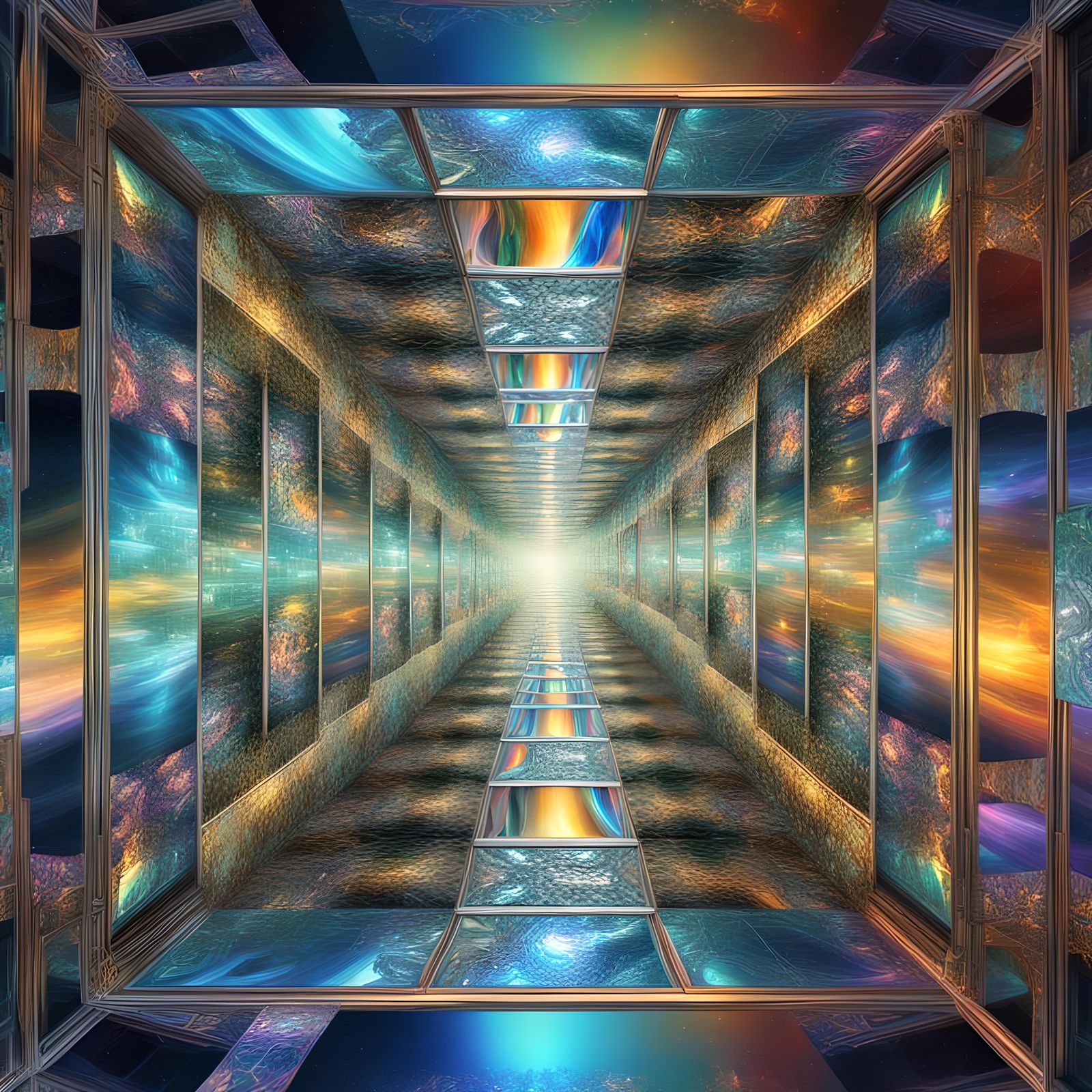 Cosmic Dreamscape: Prismatic Reflections of the Mind