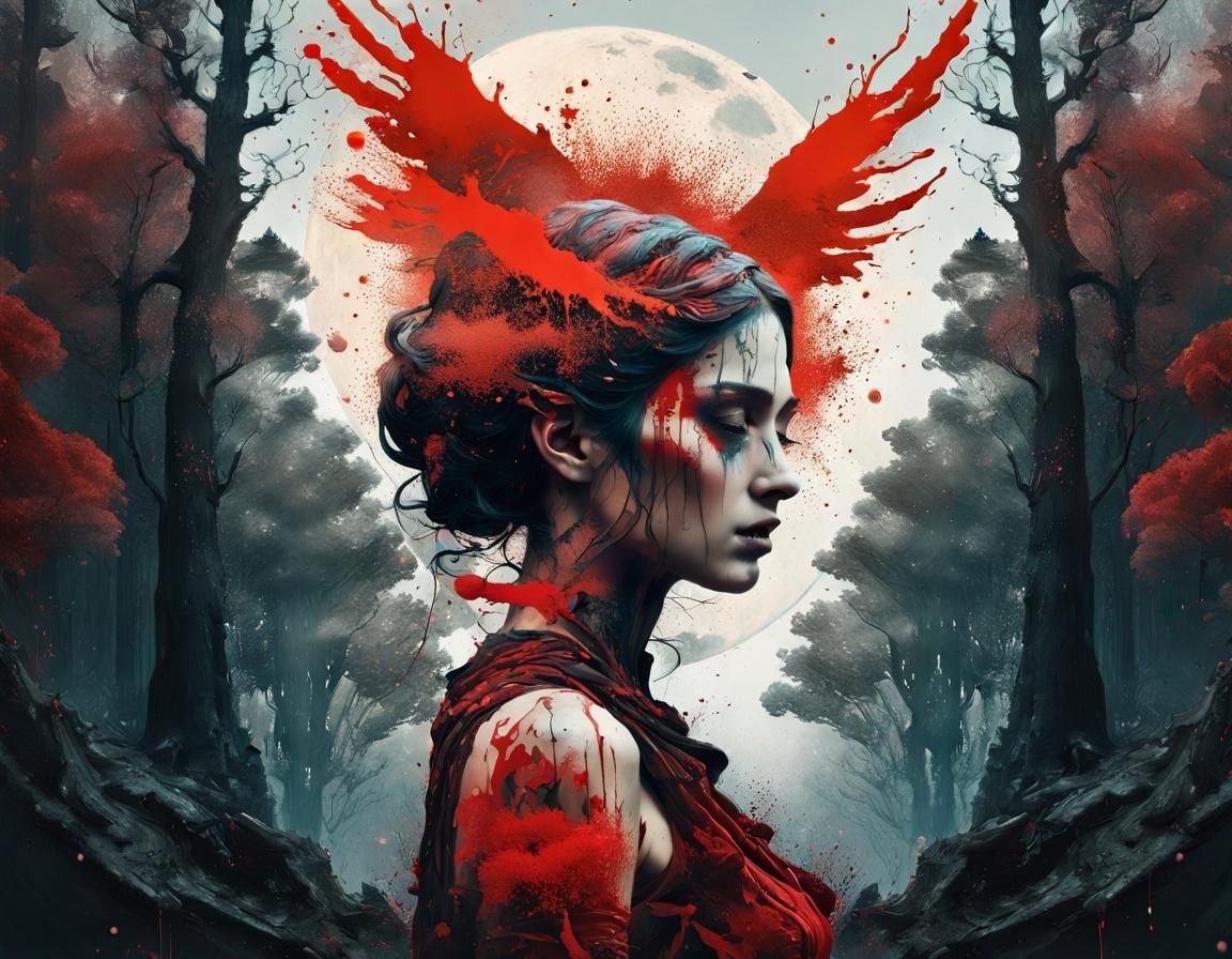 Artemis in Moonlit Forest: Epic Anime Art