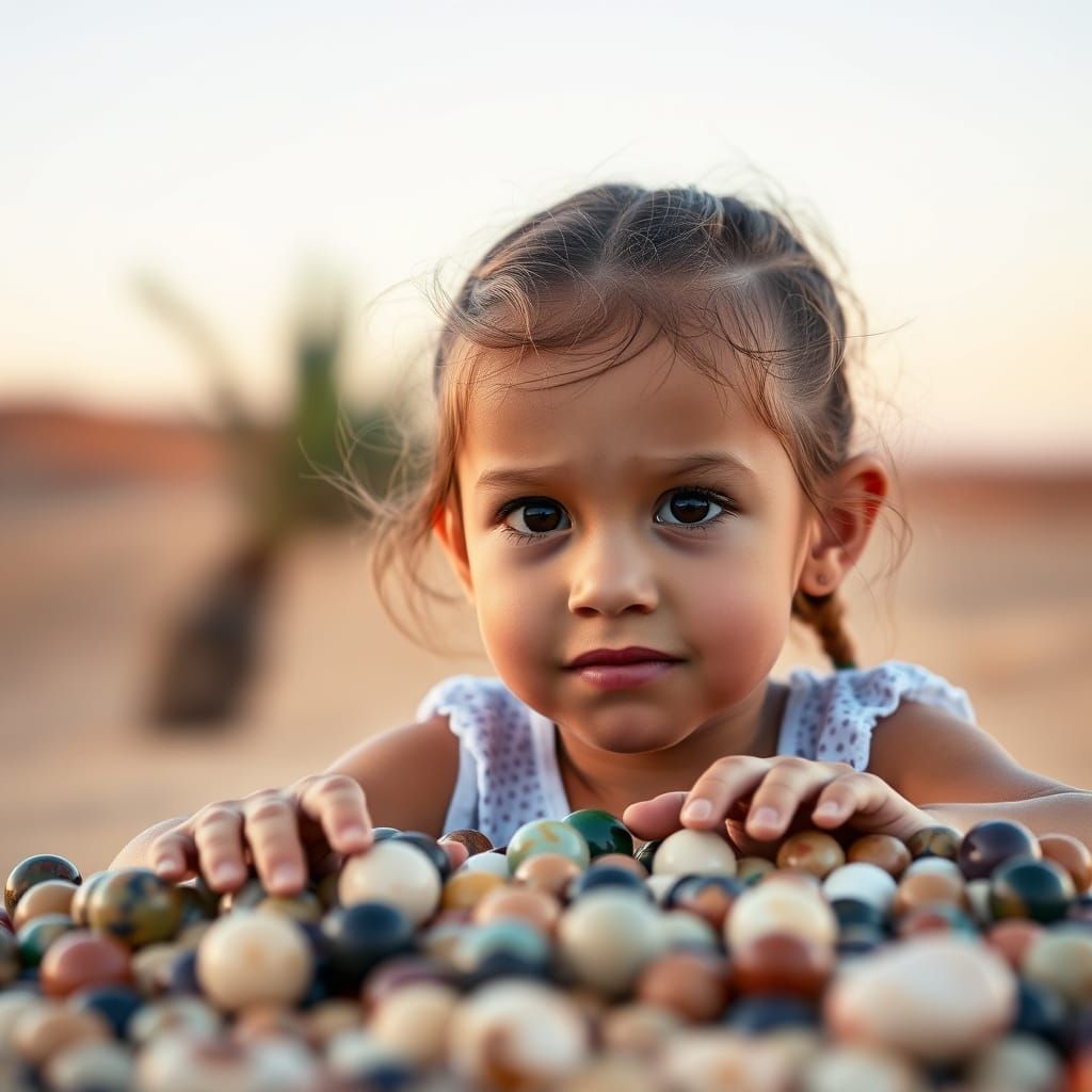 Young Girl Enjoys Desert Adventure