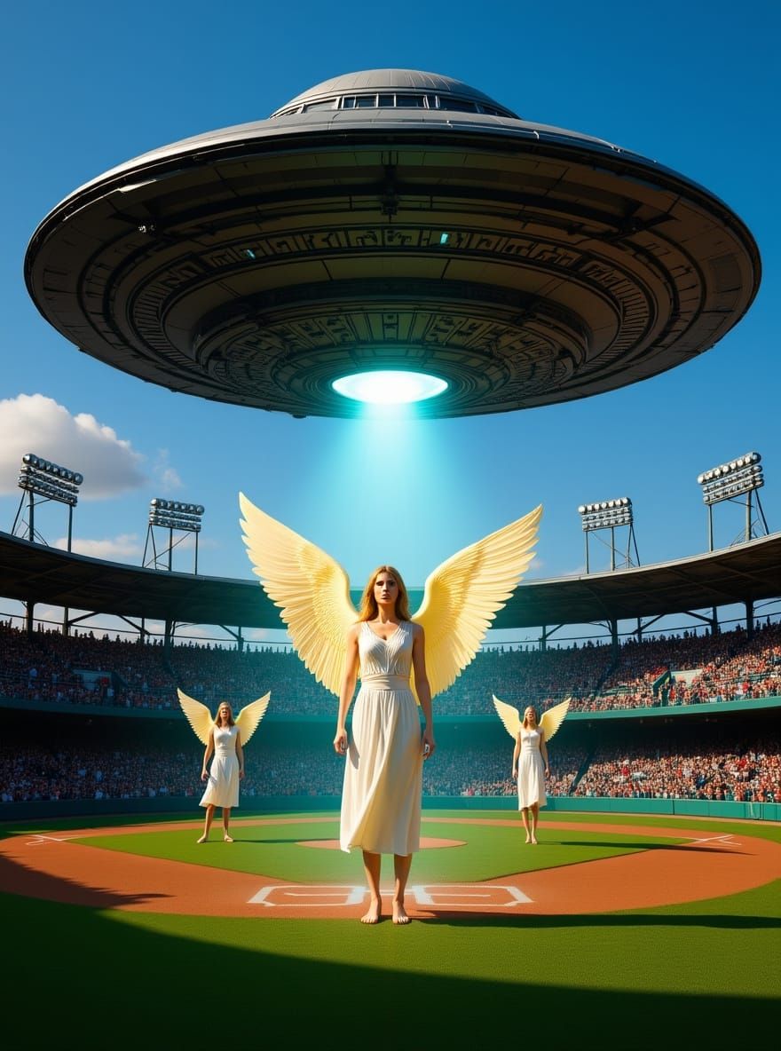 Alien Angels Land in Baseball Stadium
