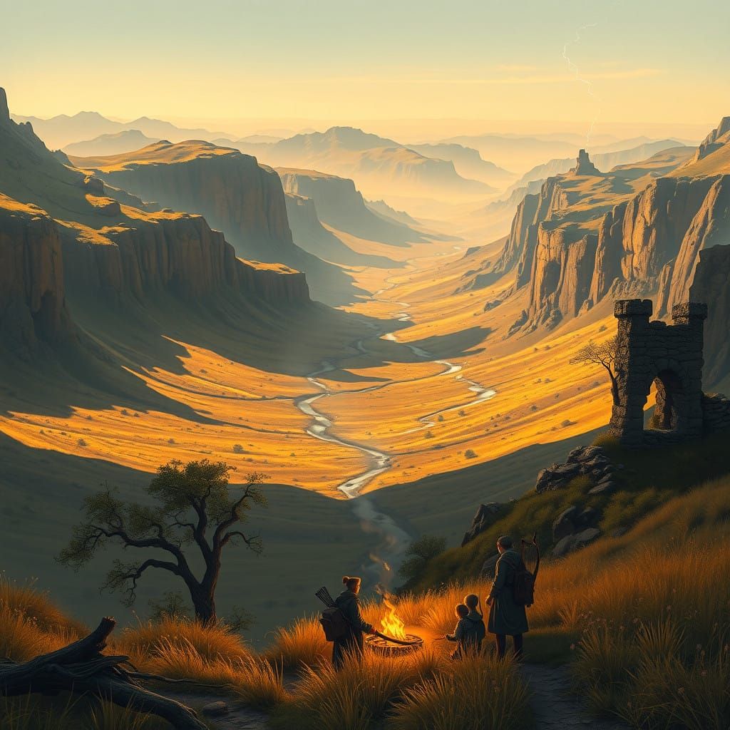 Uncharted Valley in Golden Light