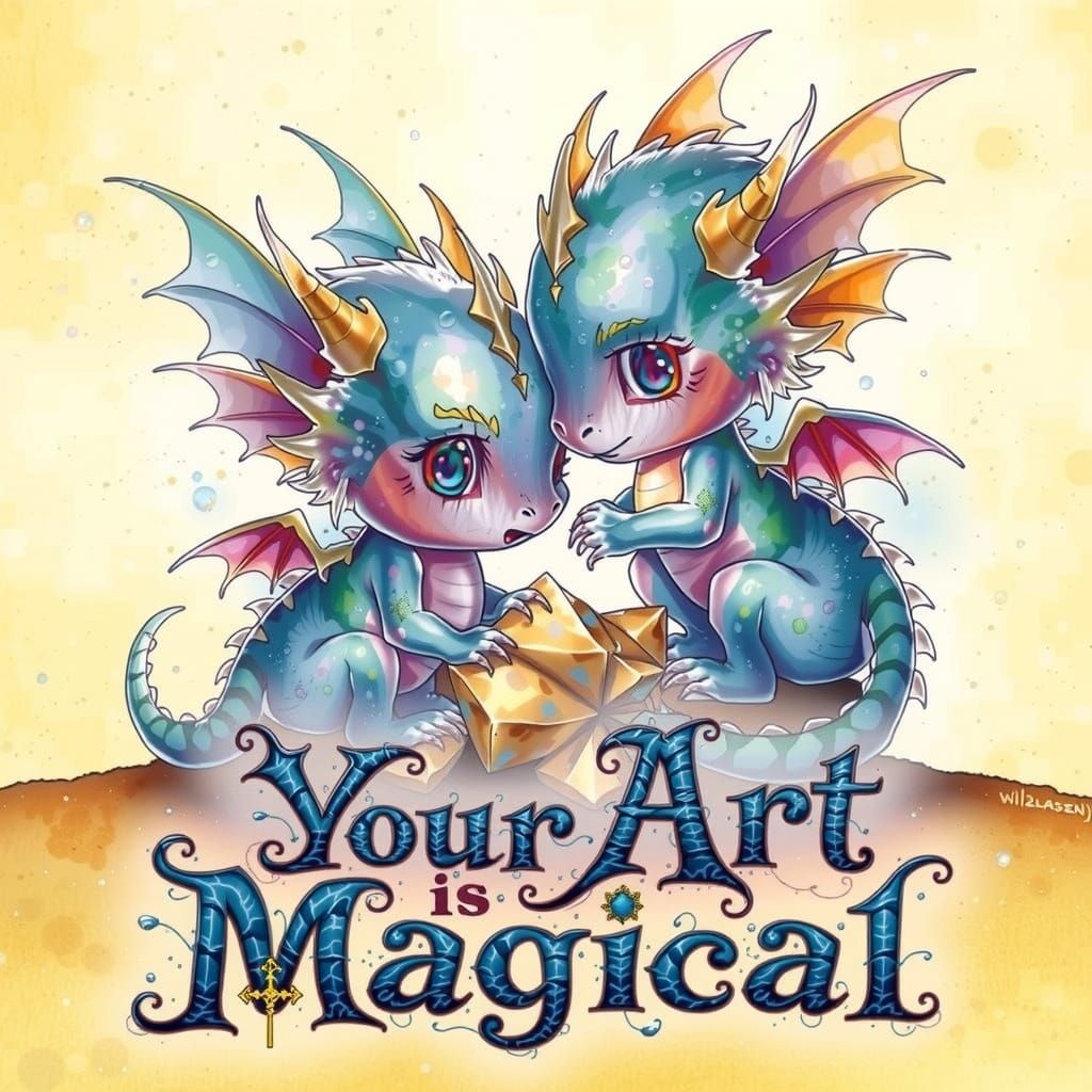 Adorable Blue Dragons