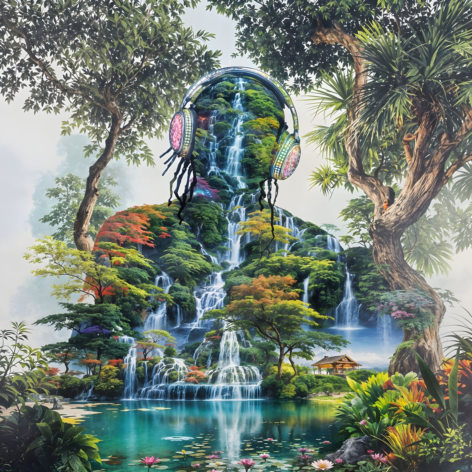 Ghostly Rasta DJ in Lush Jamaican Forest