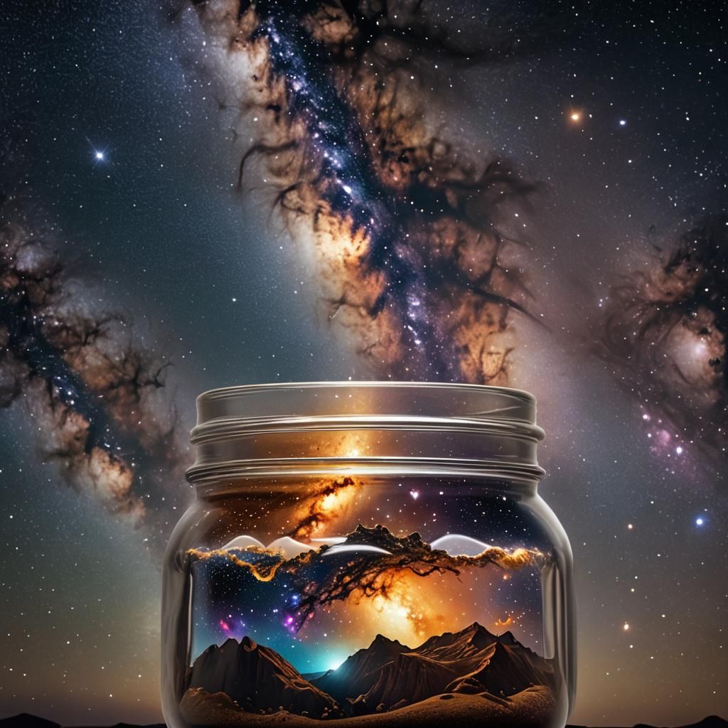 Milky Way Galaxy Captured in a Jar