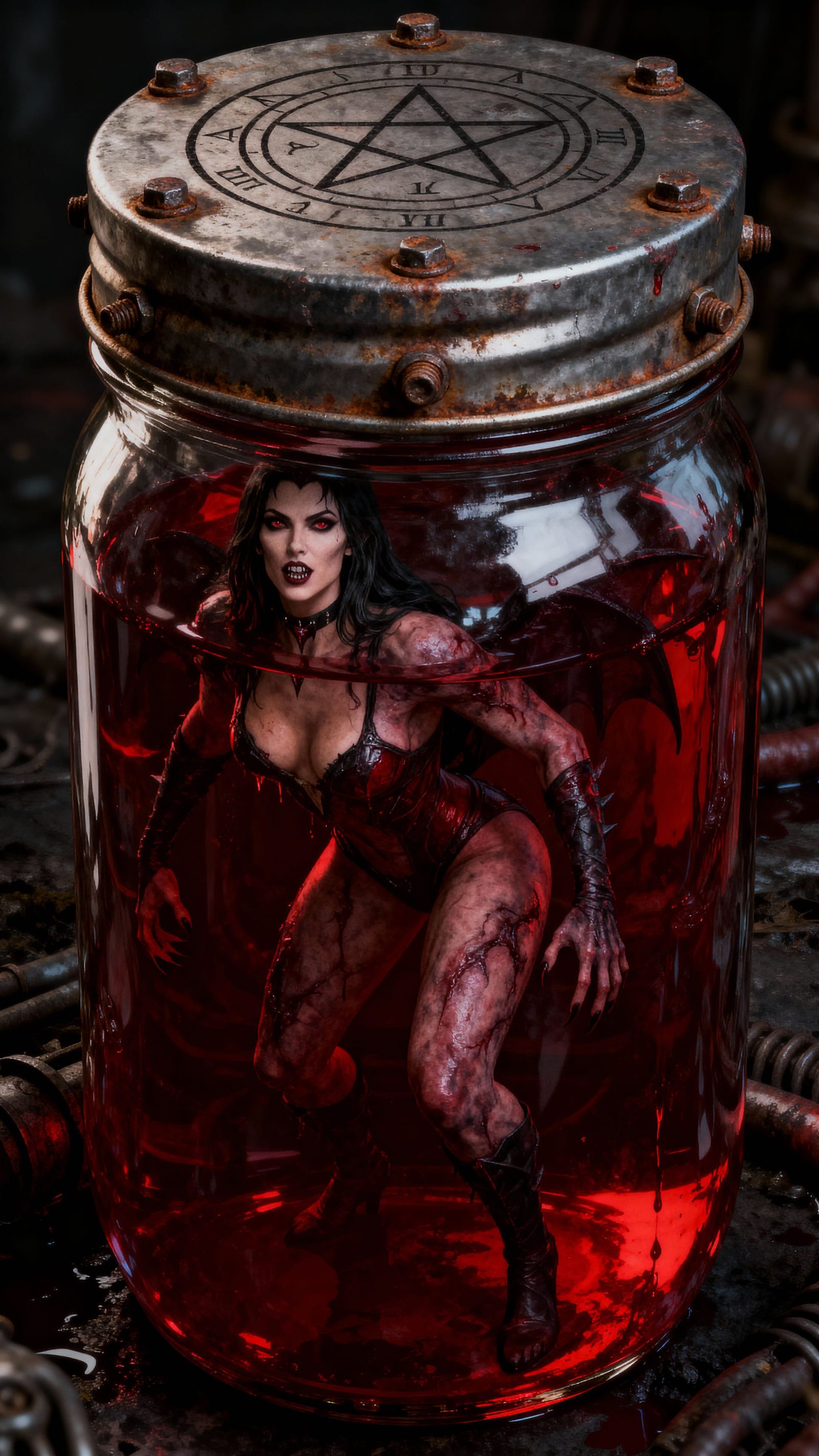 Vampirella Stored in Jar: Dark Fantasy Realism