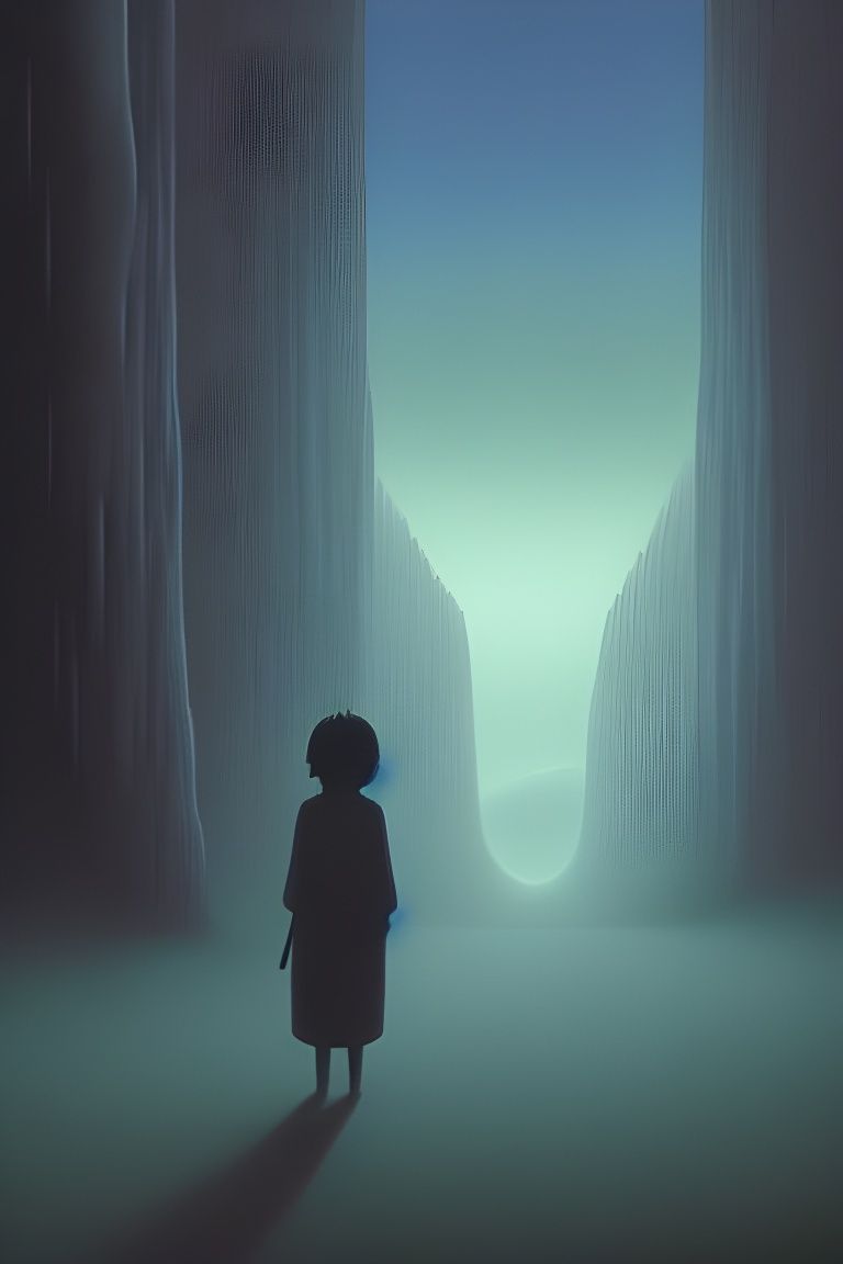 Personified Nothingness in Expressionist Digital Painting