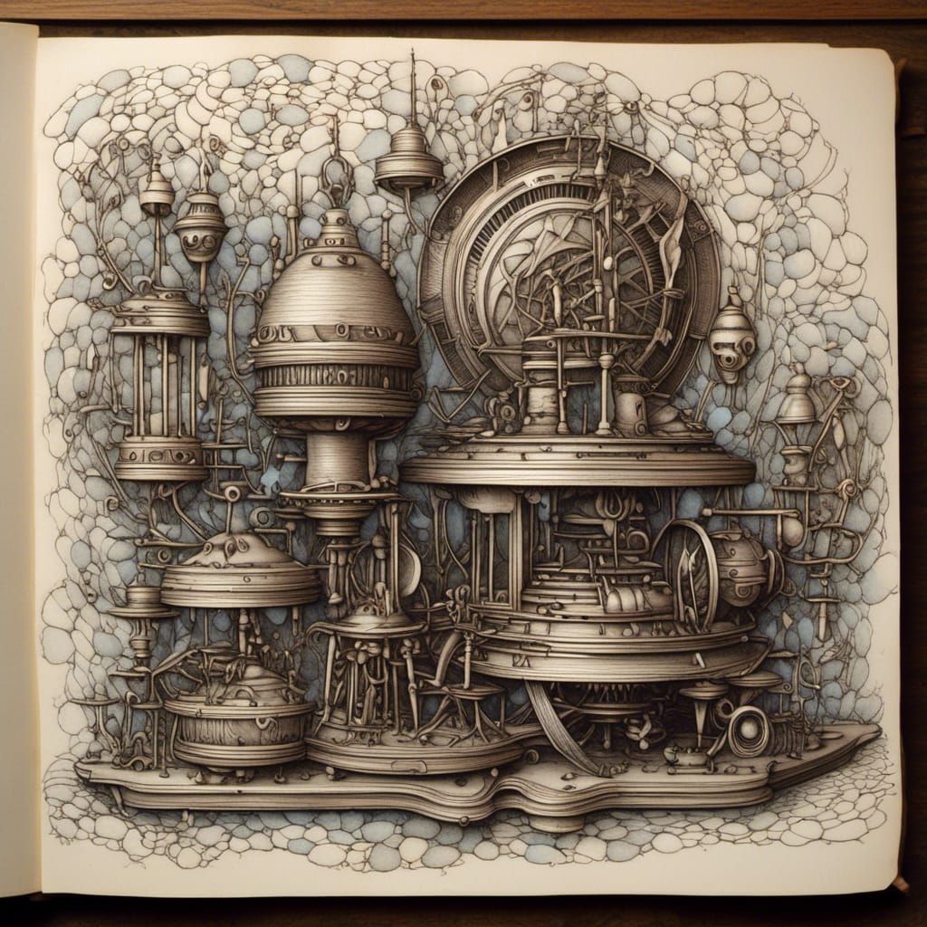 Steampunk Anamorphic Sculpture with Soft Distortions