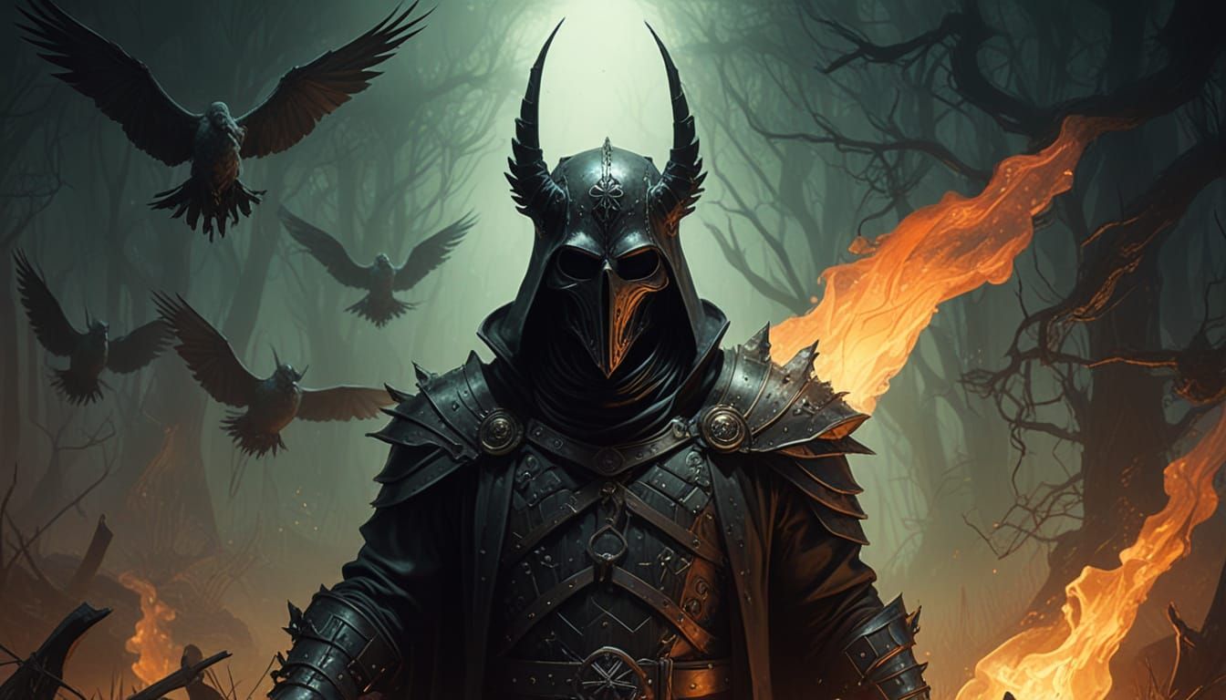 Gothic Horror Landscape in Dark Fantasy Style