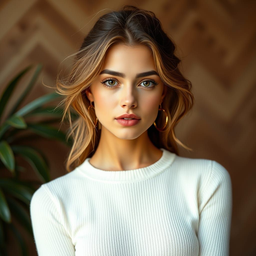 Stunning Woman in Mobile App UI Design