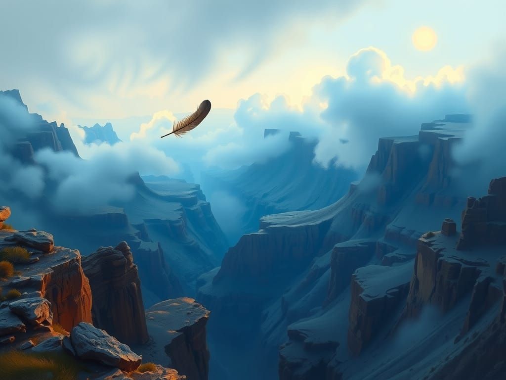 Expansive Canyon in Romantic Style