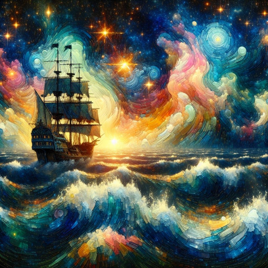 Sailing in the middle of stars