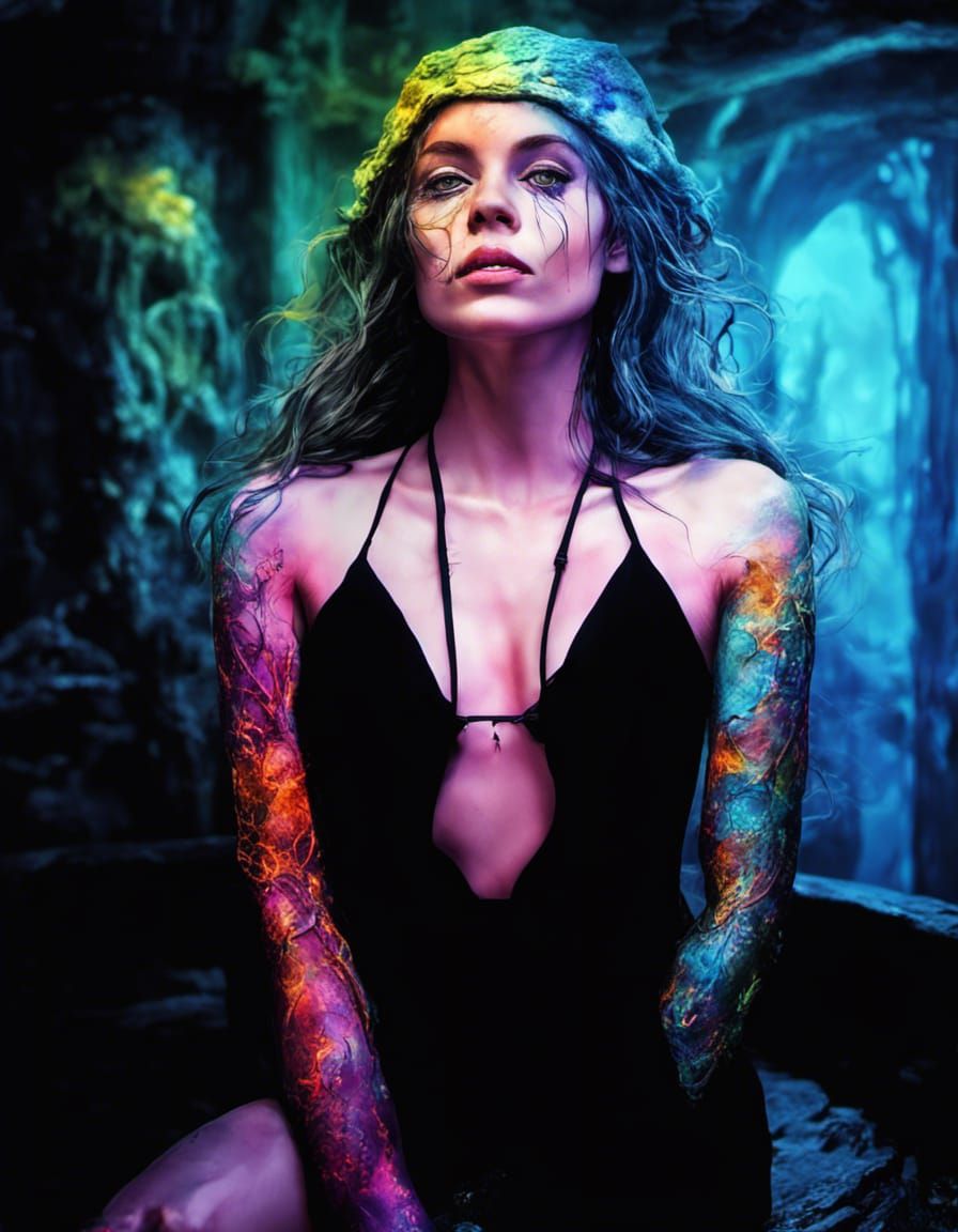 Beautiful Sea Witch in a sunken ship, hdr, detailed, 4k, High Definition, 8K, Vibrant Colors, High Resolution, Clarity, ...