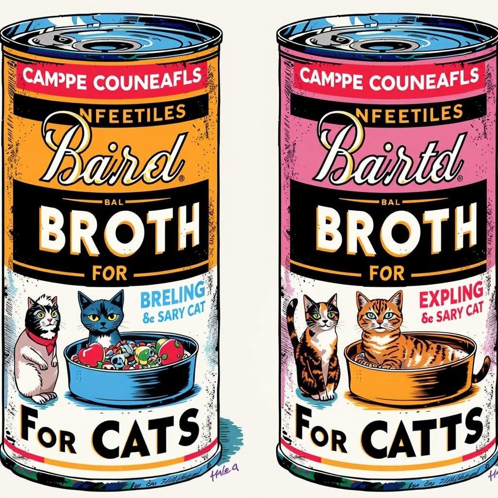 Whimsical Campbell's Bird Broth Can Art