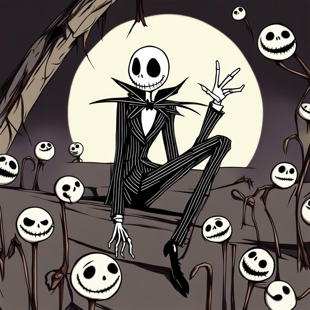 Jack Skellington in Anime Style