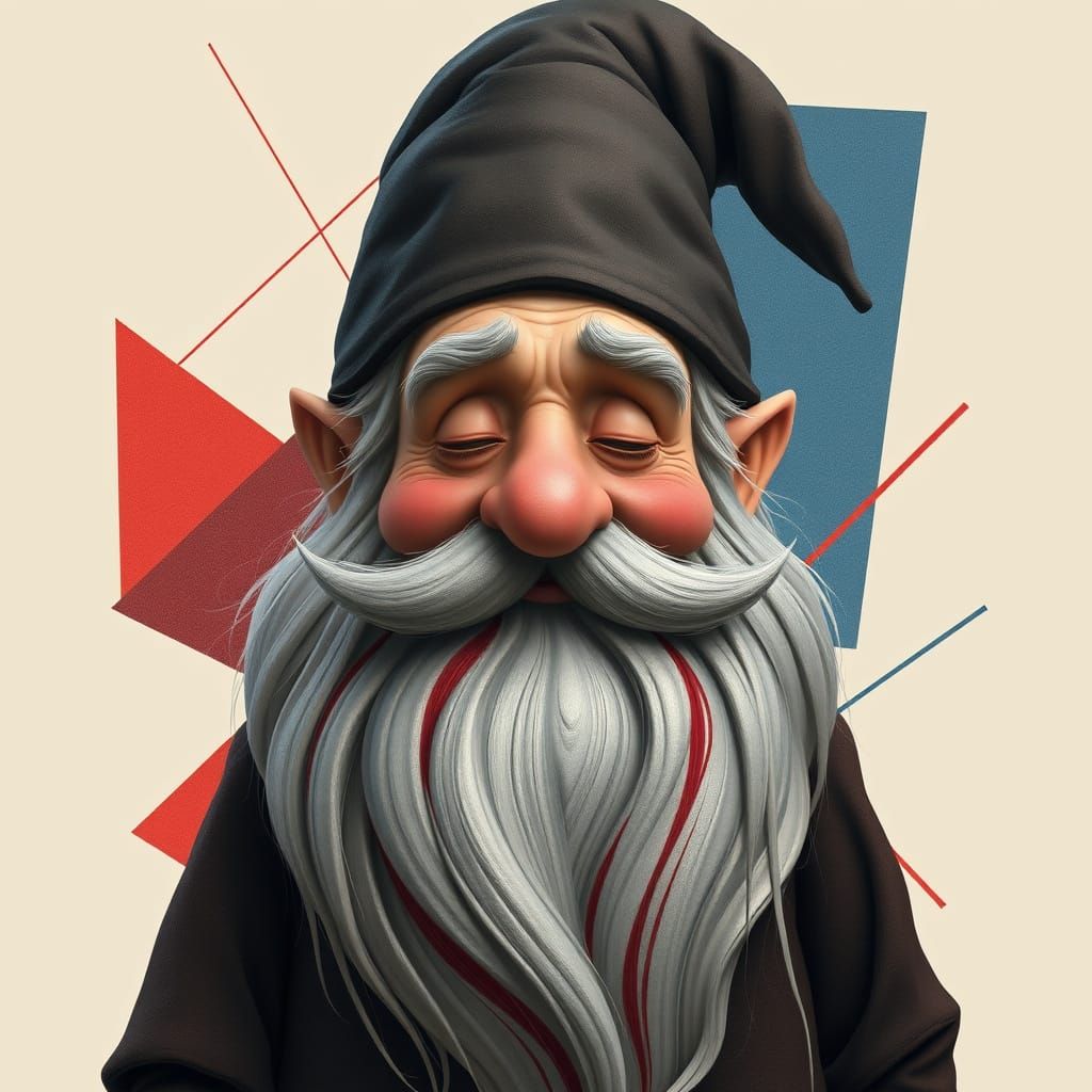 Elegant Whimsy: A Gnome's Serene Portrait