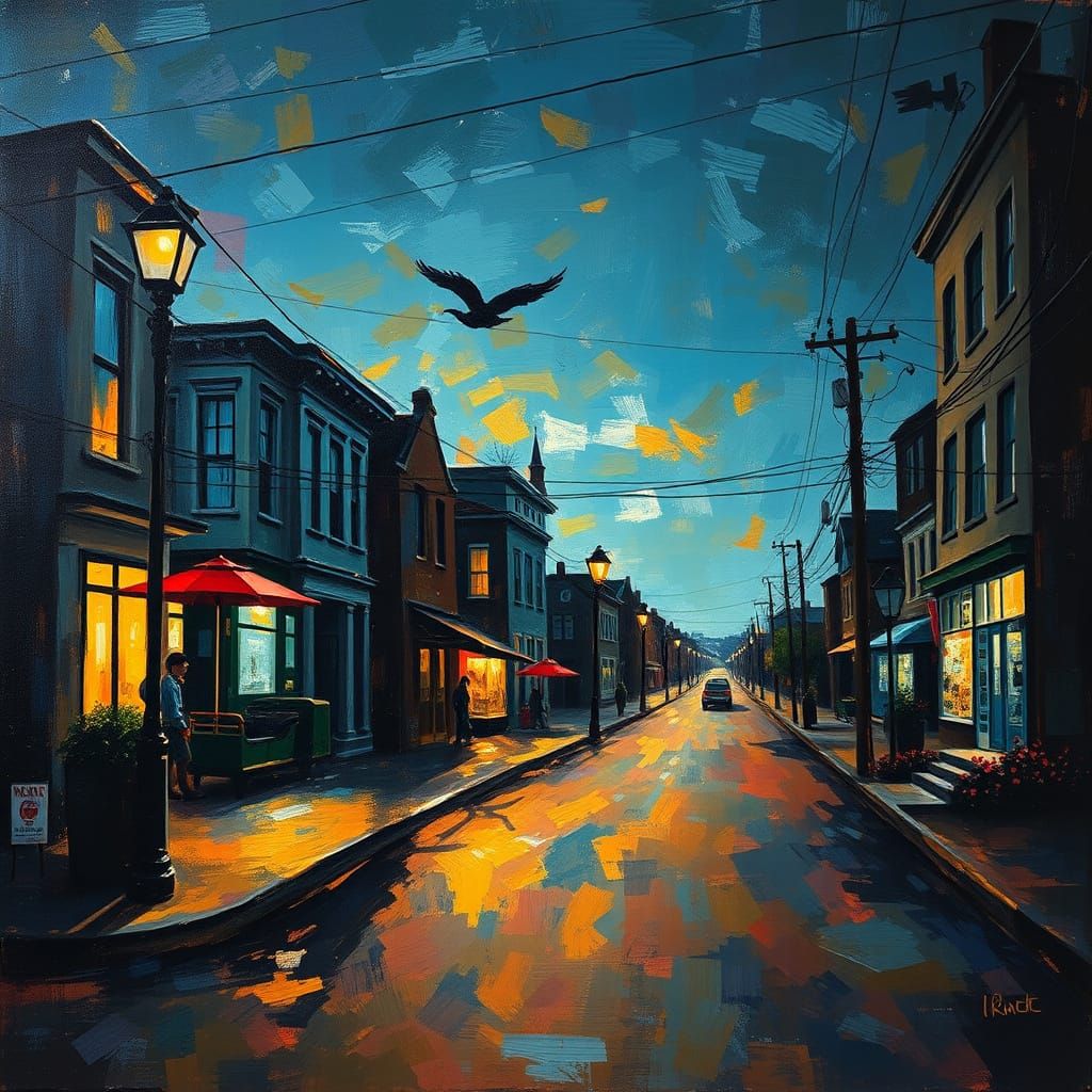 Melancholic Evening Abstract