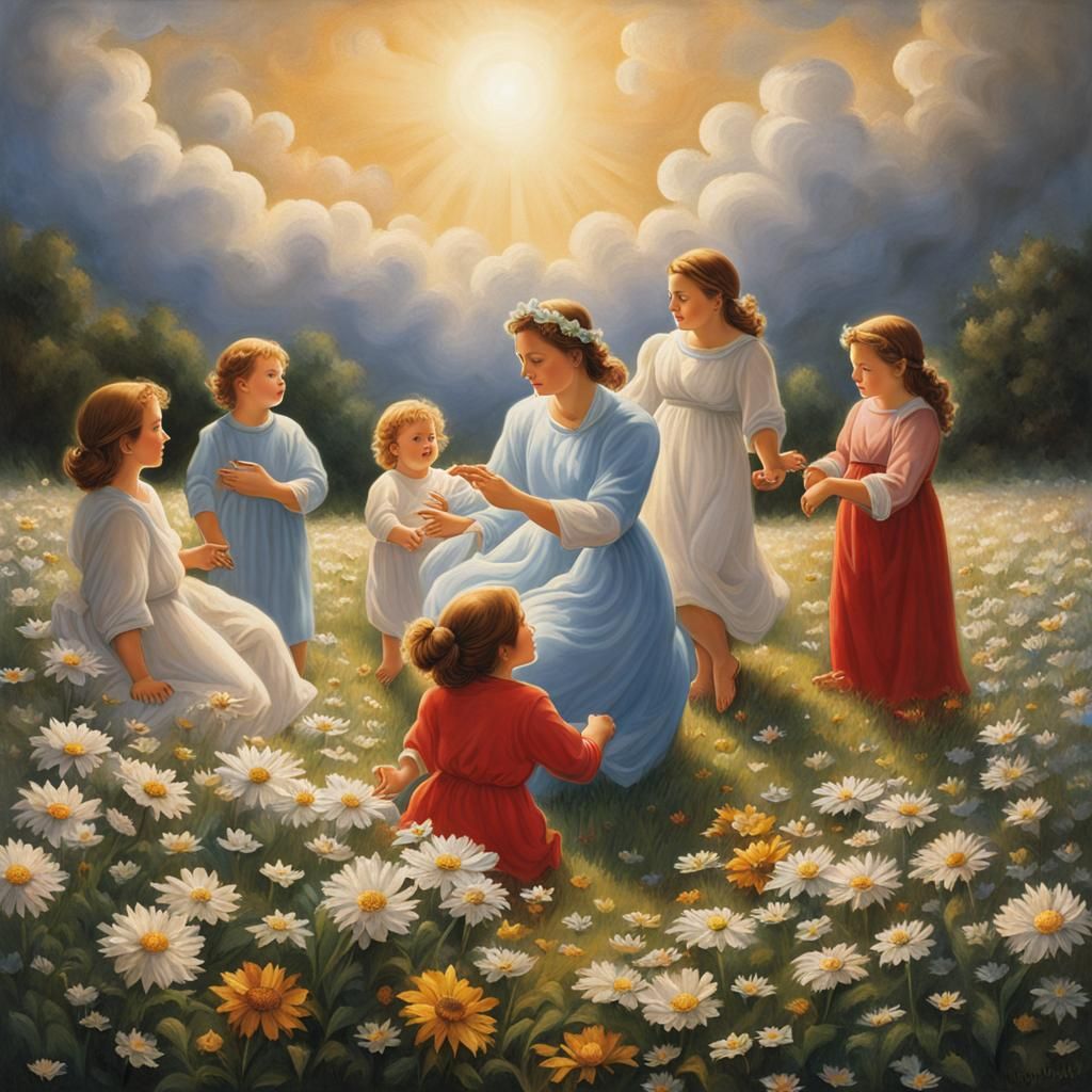 Mother and Children in Heaven