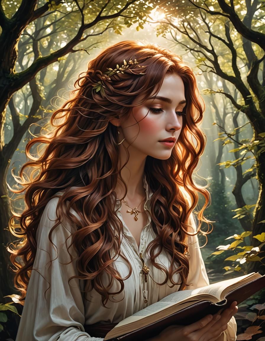 Girl Reading: Photorealistic Manga with Volumetric Lighting