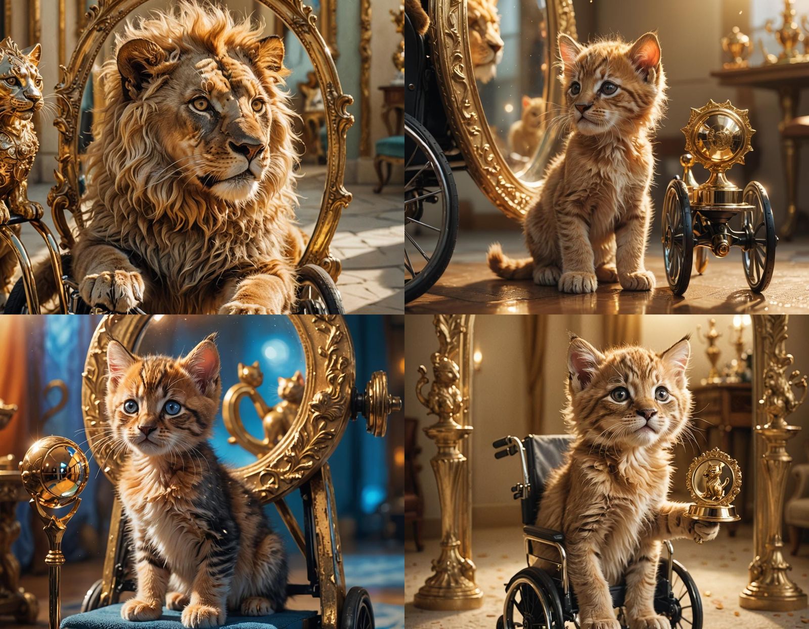 Kitten's Dream: Champion Lion with Trophy