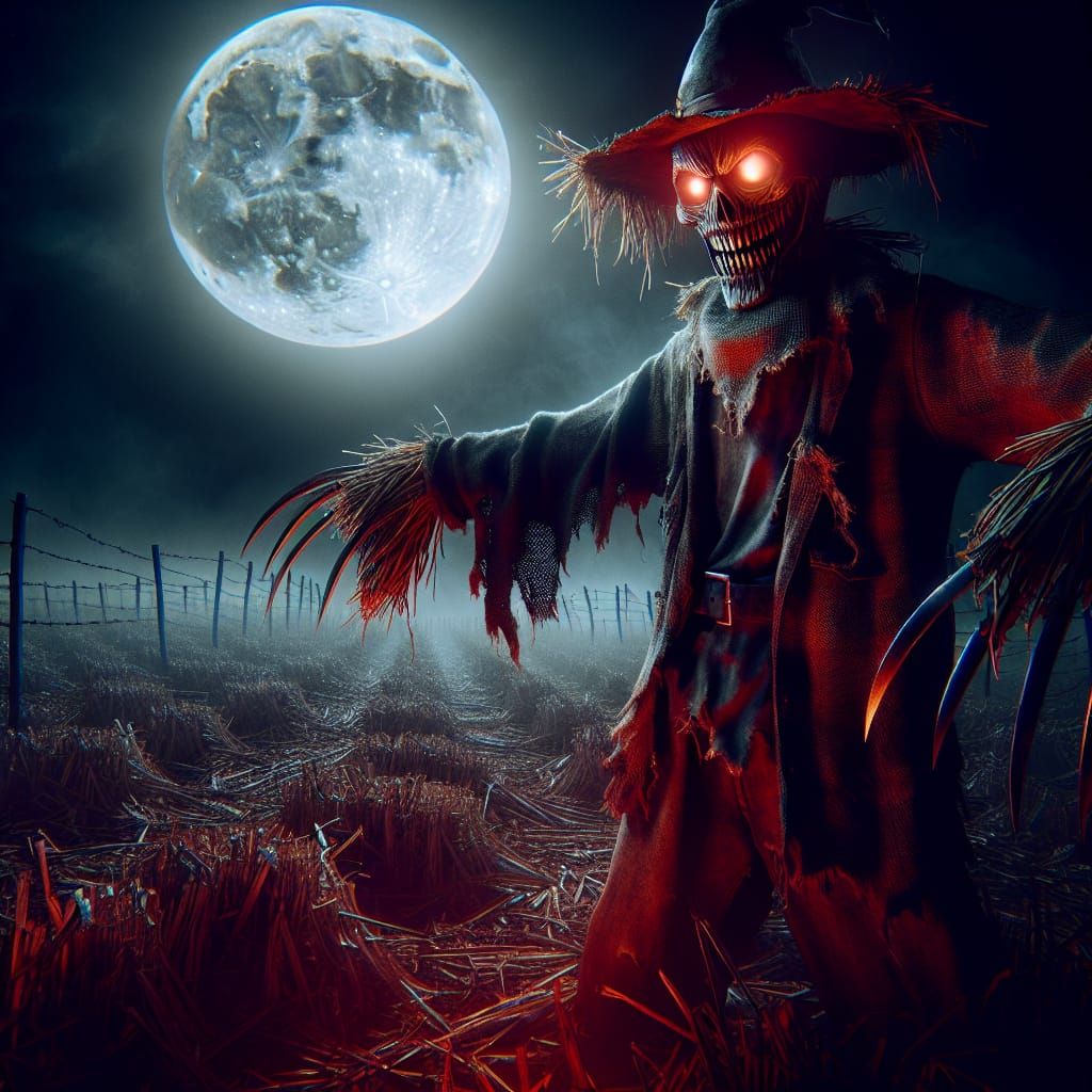 Terrifying scarecrow.