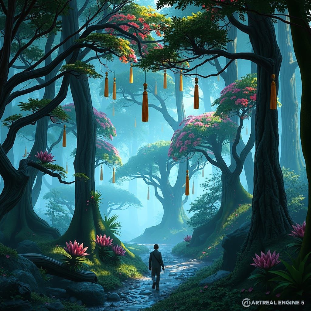 Fantastical Forest Concept Art in Deep Color