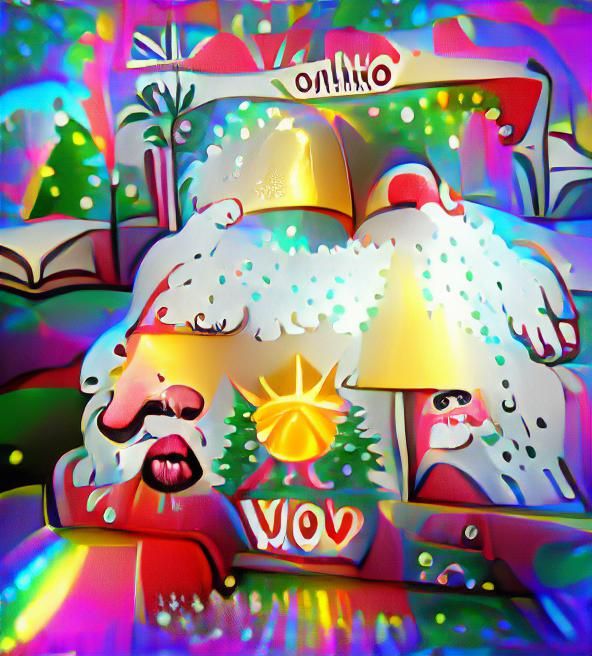 Festive Santa Claus Pop Art Illustration