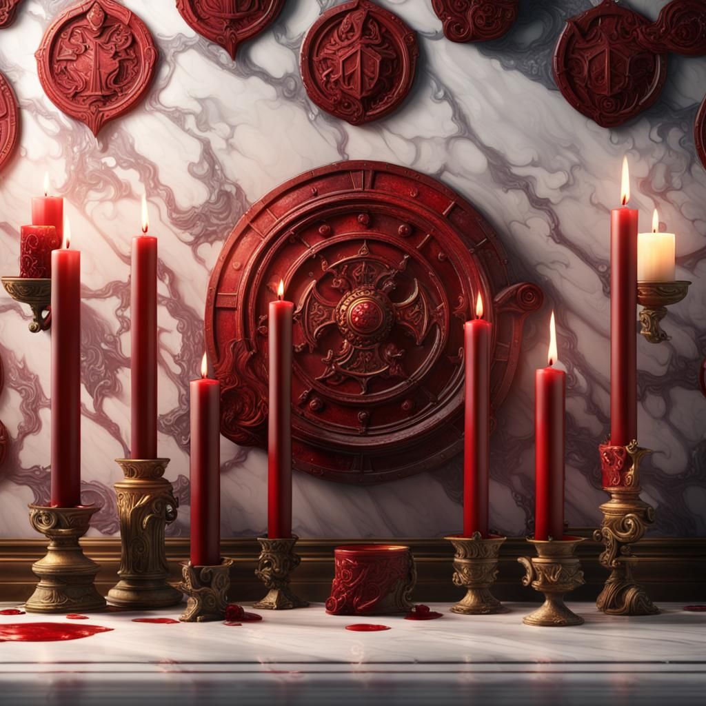 Warhammer Purity Seals on Marble Wall