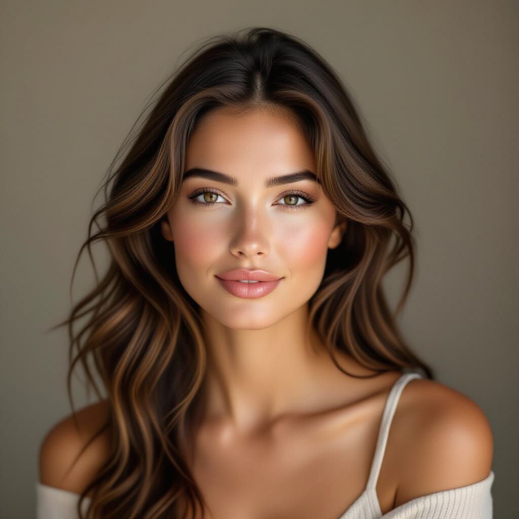 Sensational Woman Portrait with Studio Lighting