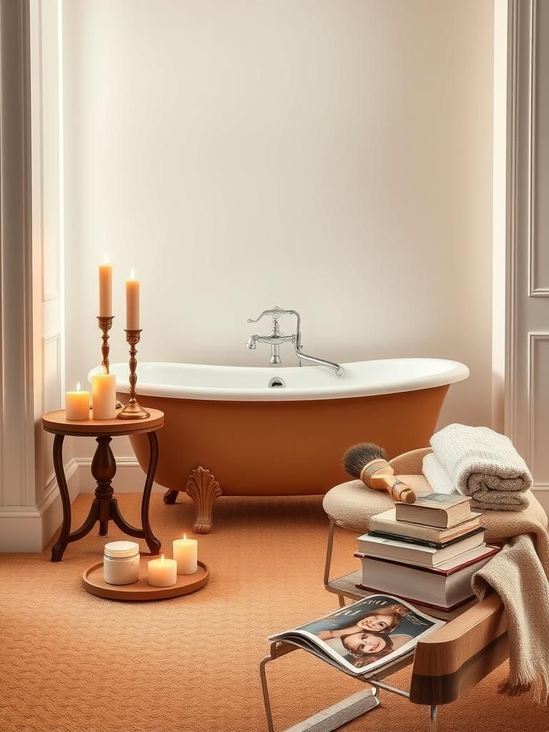 Elegant Spa Scene in Abstract Art Style