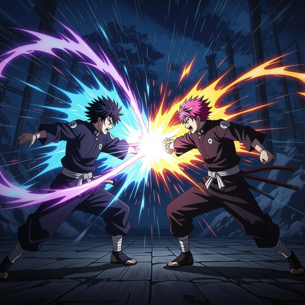 Jujutsu Sorcerers Clash in Mystical Anime Fight