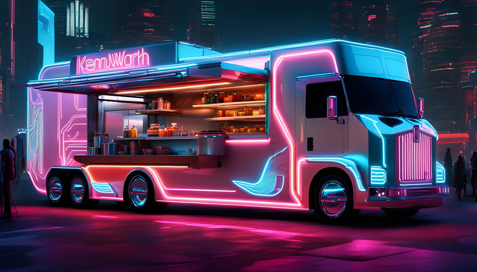 The Kenworth Walk-Up Diner - Futuristic Food Truck