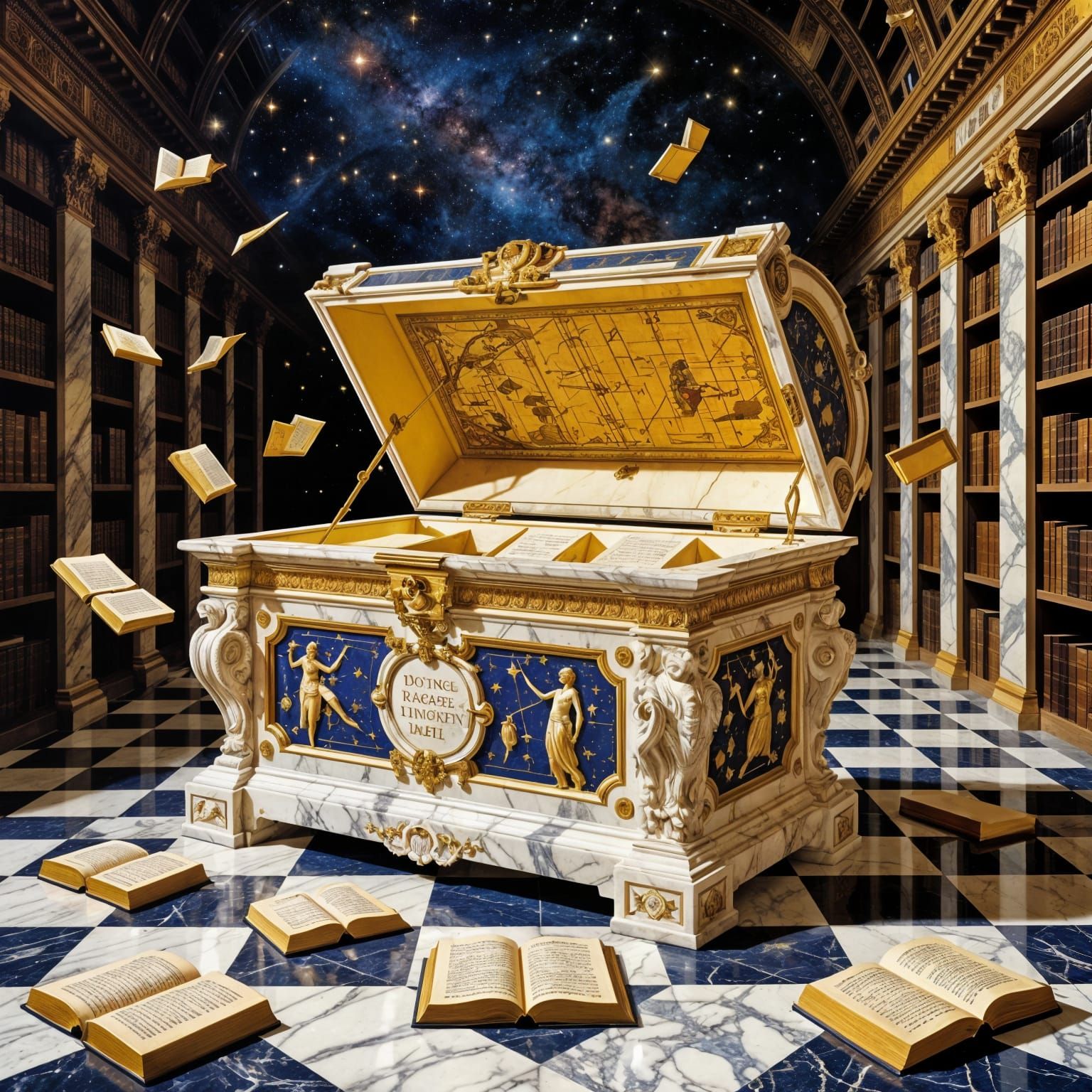 Cosmic Library Treasure Chest: Renaissance Masterpiece