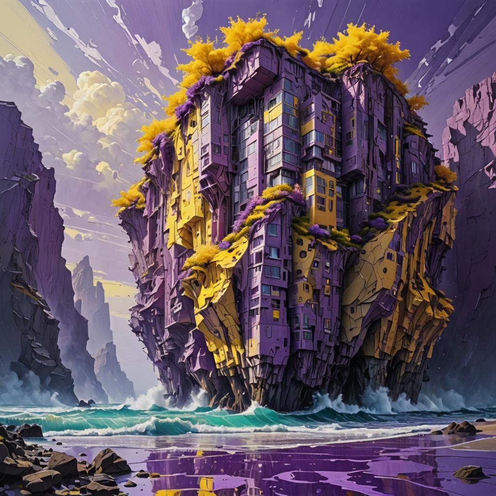 Hyperrealistic Double Exposure Seascape in Futurism Style