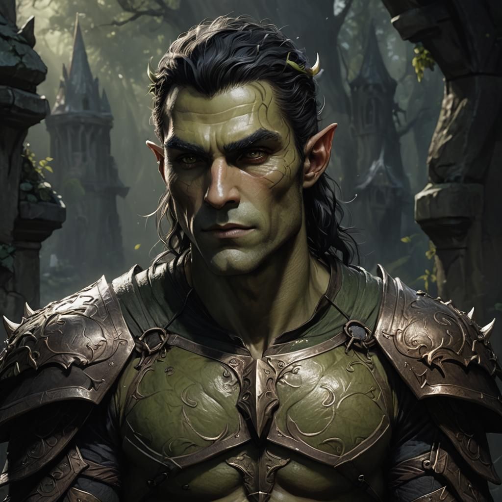 Handsome Elf Fae Hybrid: Digital Art Portrait