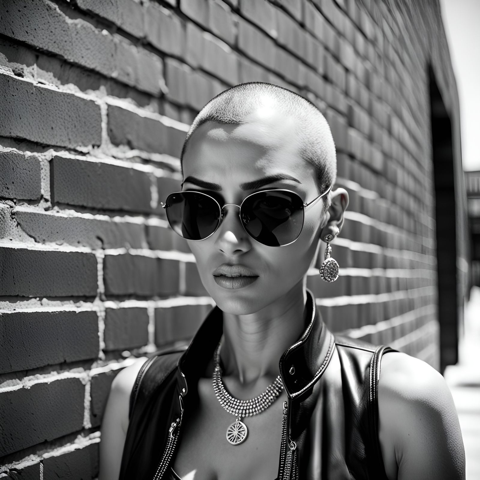 Mysterious Latina in Los Angeles: Black & White Portrait